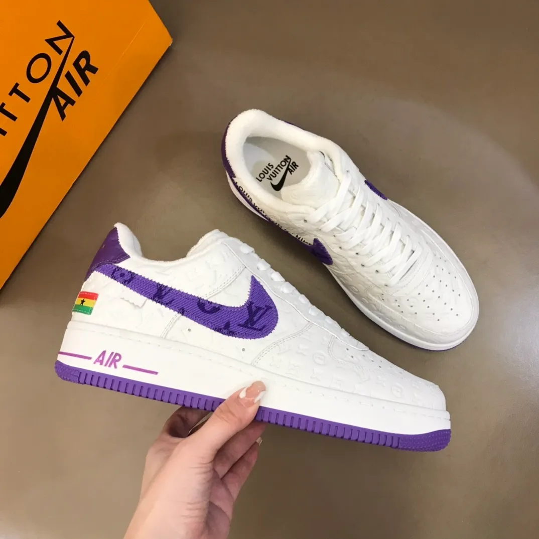 Men's shoes 💰p420 "*OUIS *UITTO*" x OFF-WHITE x Nike tripartite collaboration! Trendy and cool men's casual sports shoes with unrivaled color matching. The design idea basically continues the style of THE TEN. The Swoosh line and tongue label have a very familiar visual effect and are both fashionable and trendy! A must-have for fashionistas! The effect on your feet is absolutely stunning! (The original drawer packaging accessories are complete) Code number 38-45